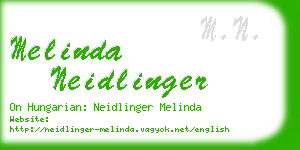 melinda neidlinger business card